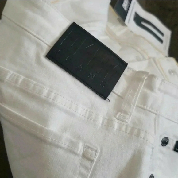 Jeans Midrise Size 32 Soft Stretch Raw Hem Cropped Jeans New - Picture 8 of 8